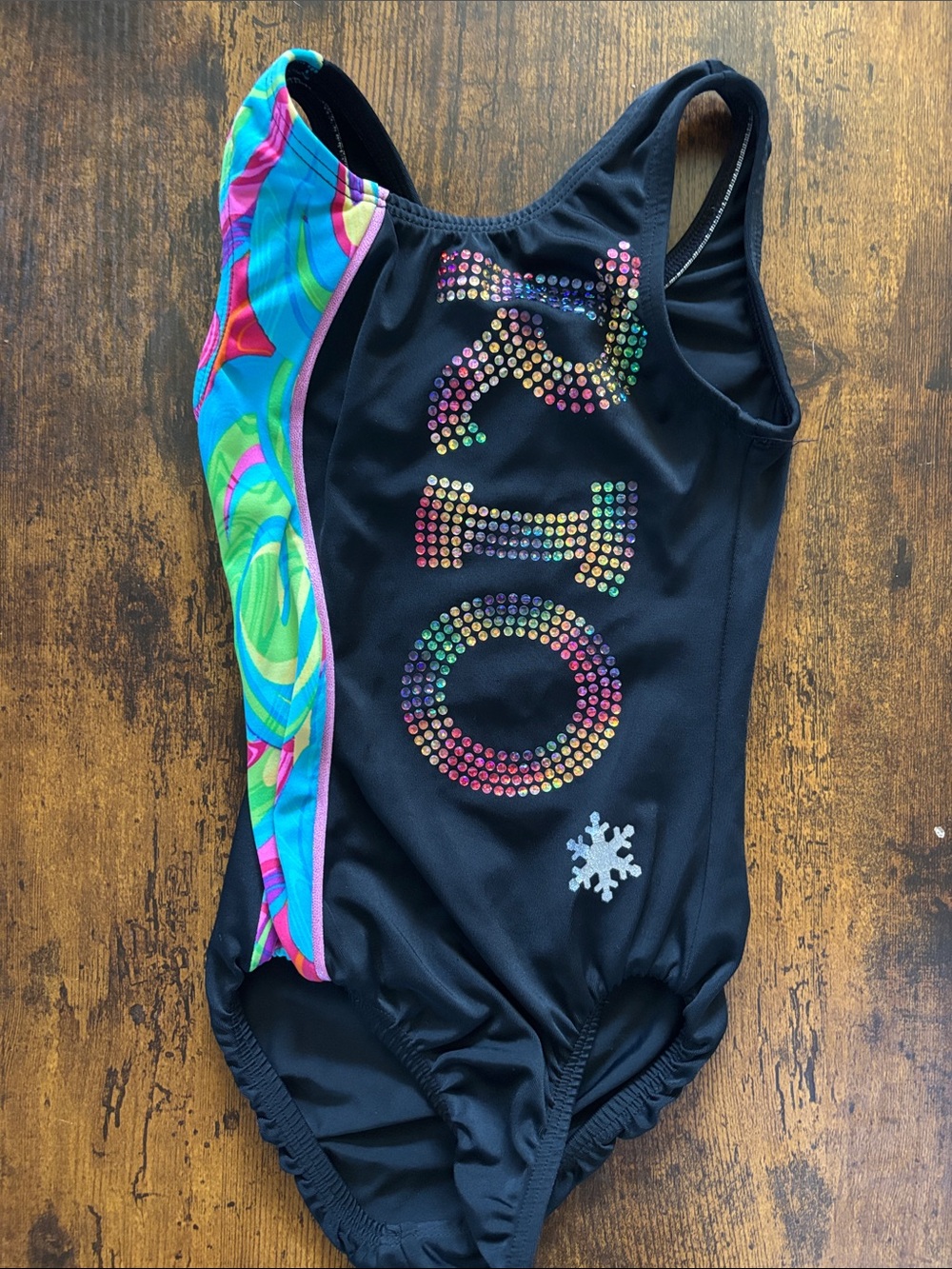 Snowflake Designs leotard with sequins
